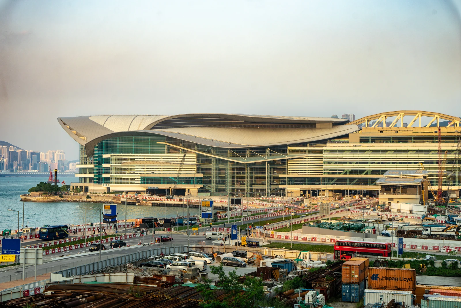 Hong Kong Convention and Exhibition Centre viewed from near the Legislative Council
